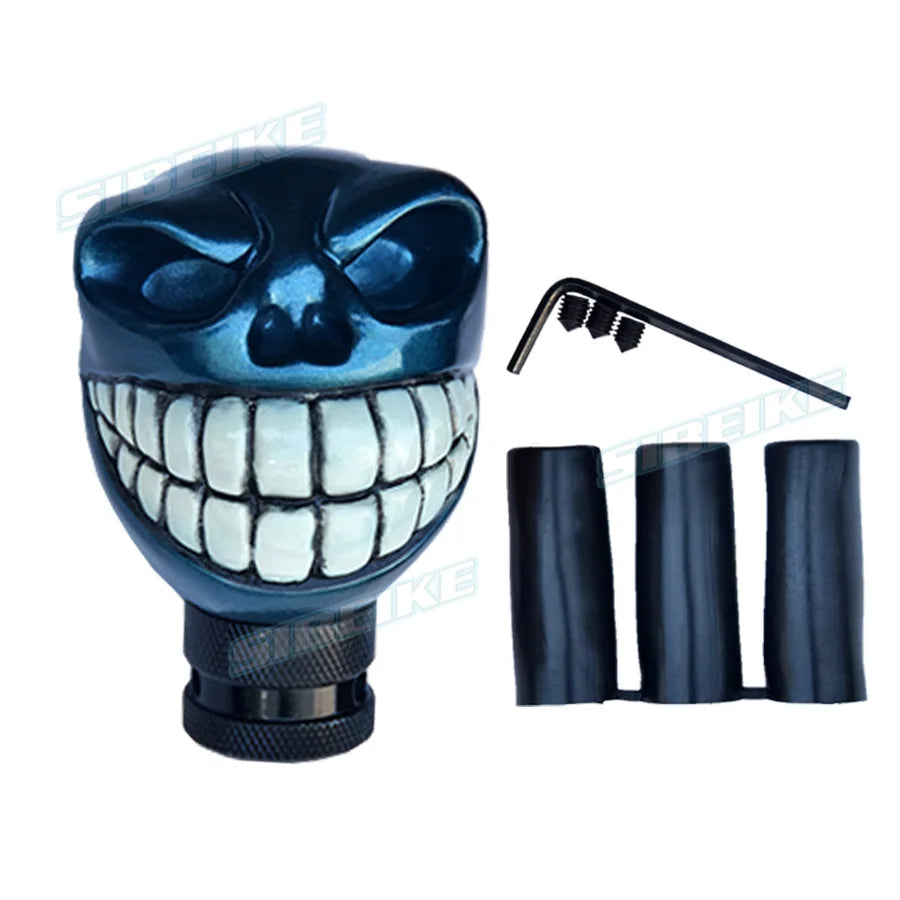 Universal JDM Car Accessories Gear Shift Knob Resin Big Teeth Ghost Skull Style Manual Shift Knob With Adapter (Copia)